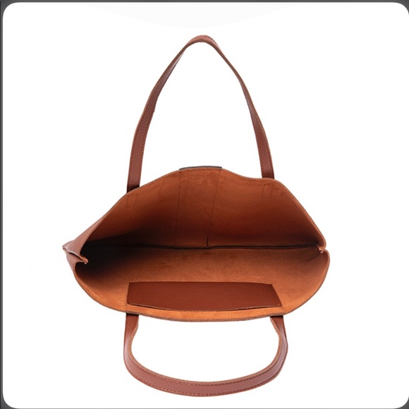 NIB! Vince Camuto Vegan Leather Two-tone Luck Tote - Picture 4 of 8